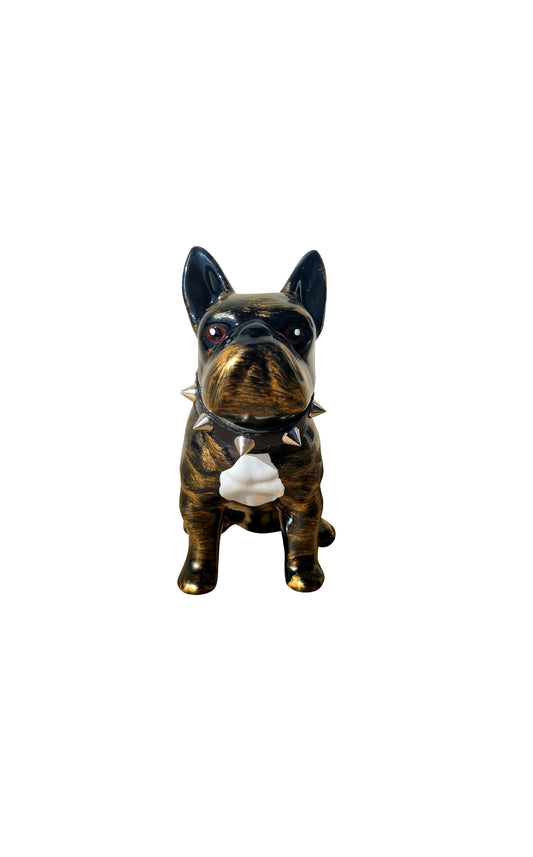 French Bulldog statue in ceramic, height 6'7 inches (17 centimeters)