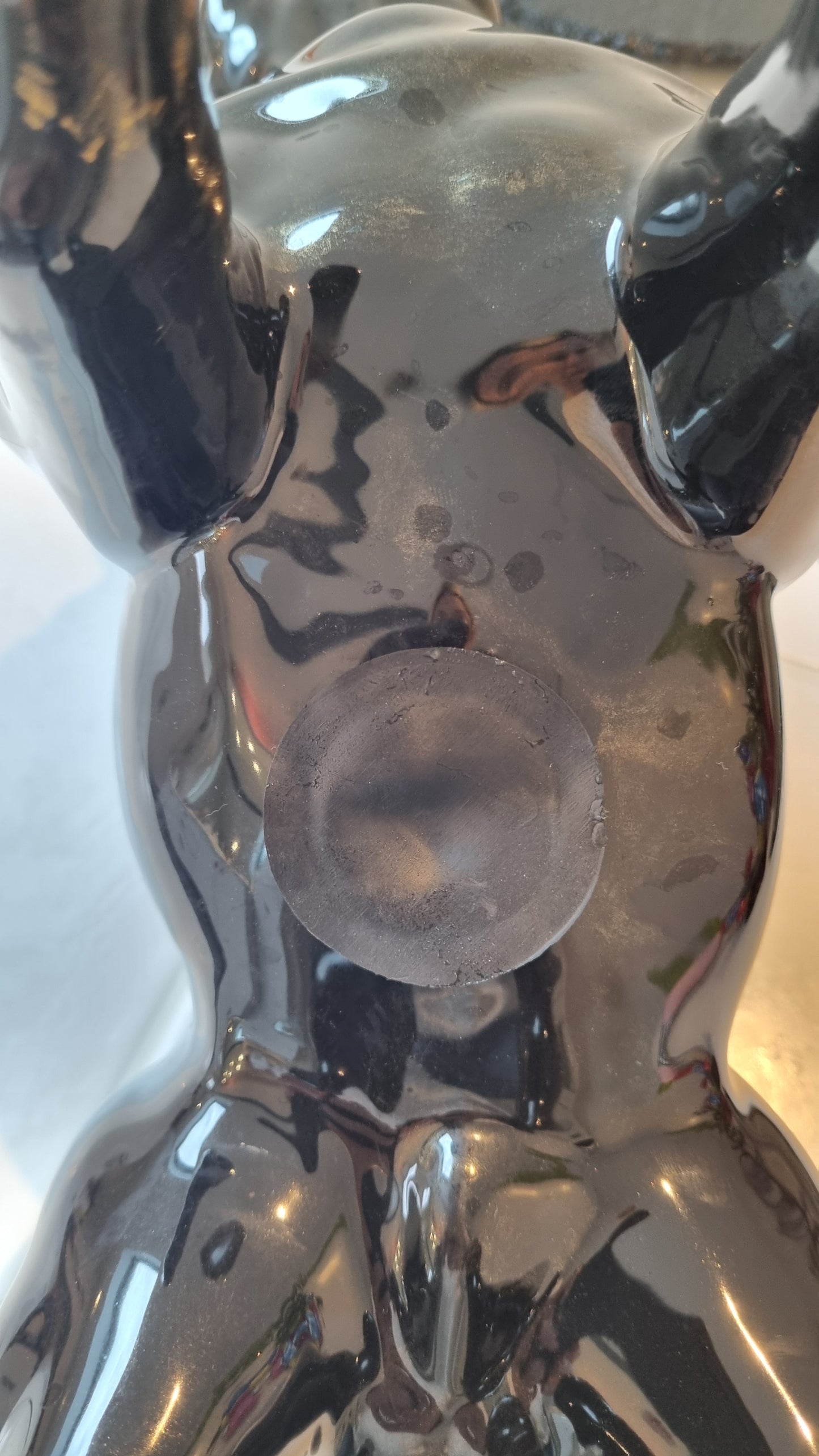 Black Ceramic French Bulldog Piggy Bank – Standing, 32 cm