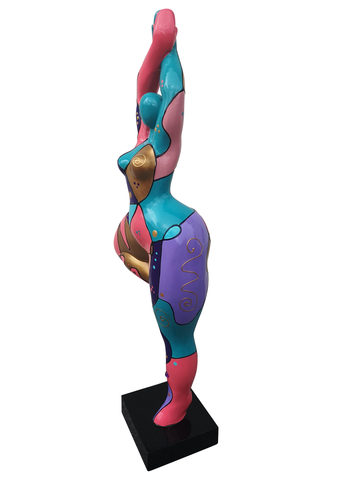 Statue de femme style "Nana Niki de Saint Phalle", hauteur 52 centimètres