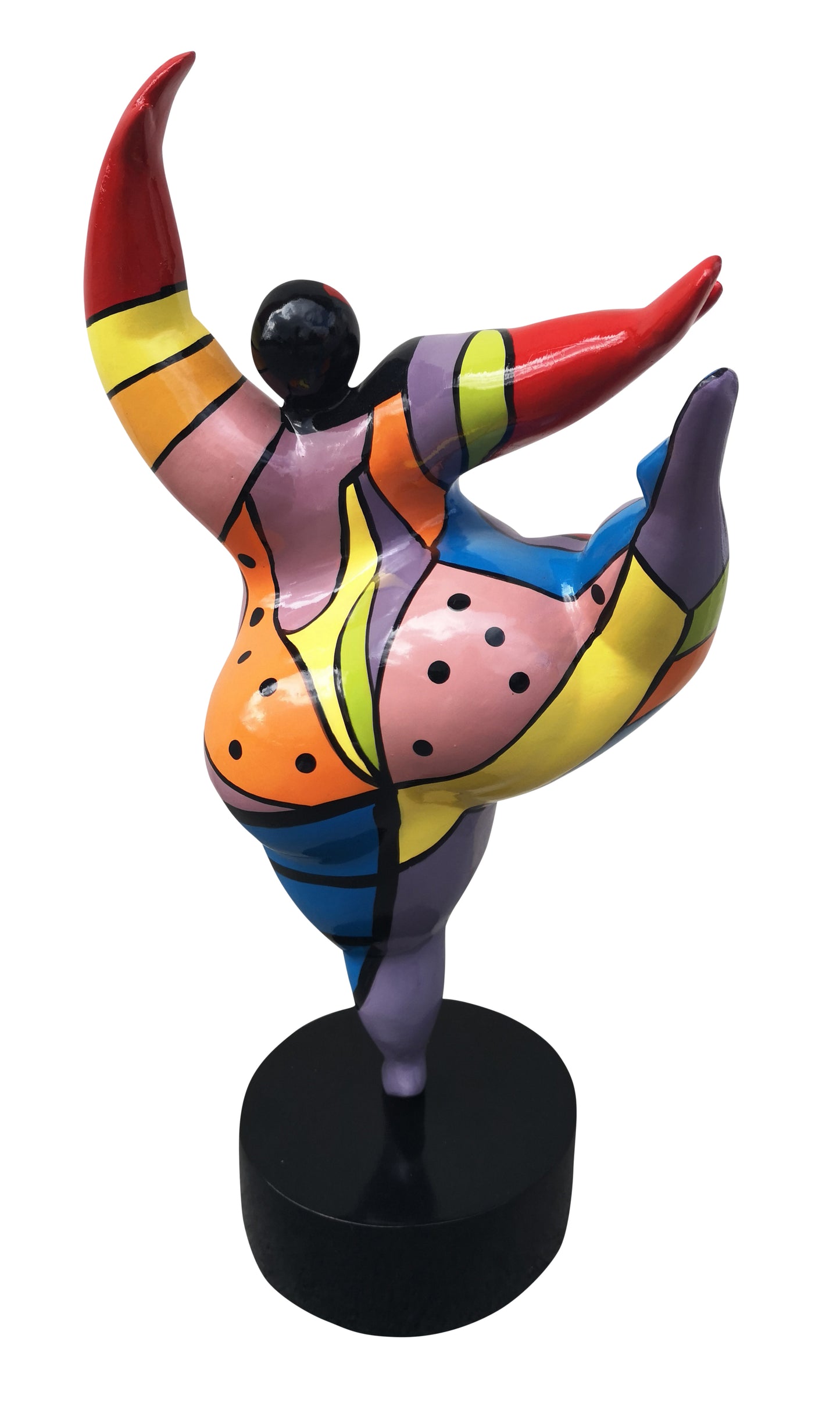 Statue femme style Nana Niki de Saint Phalle, en résine. Hauteur 38 centimètres