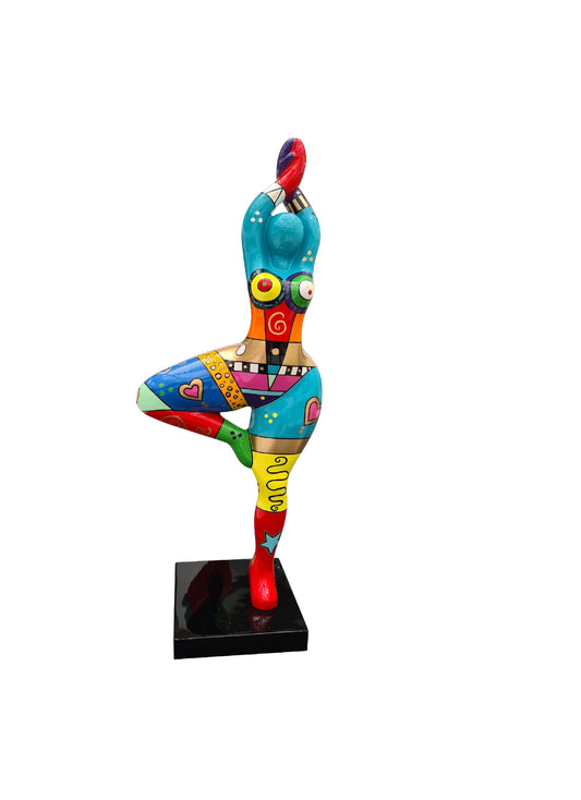Big statue of woman "Nana Dancer". Height 120 centimeters, for inside & outside decoration
