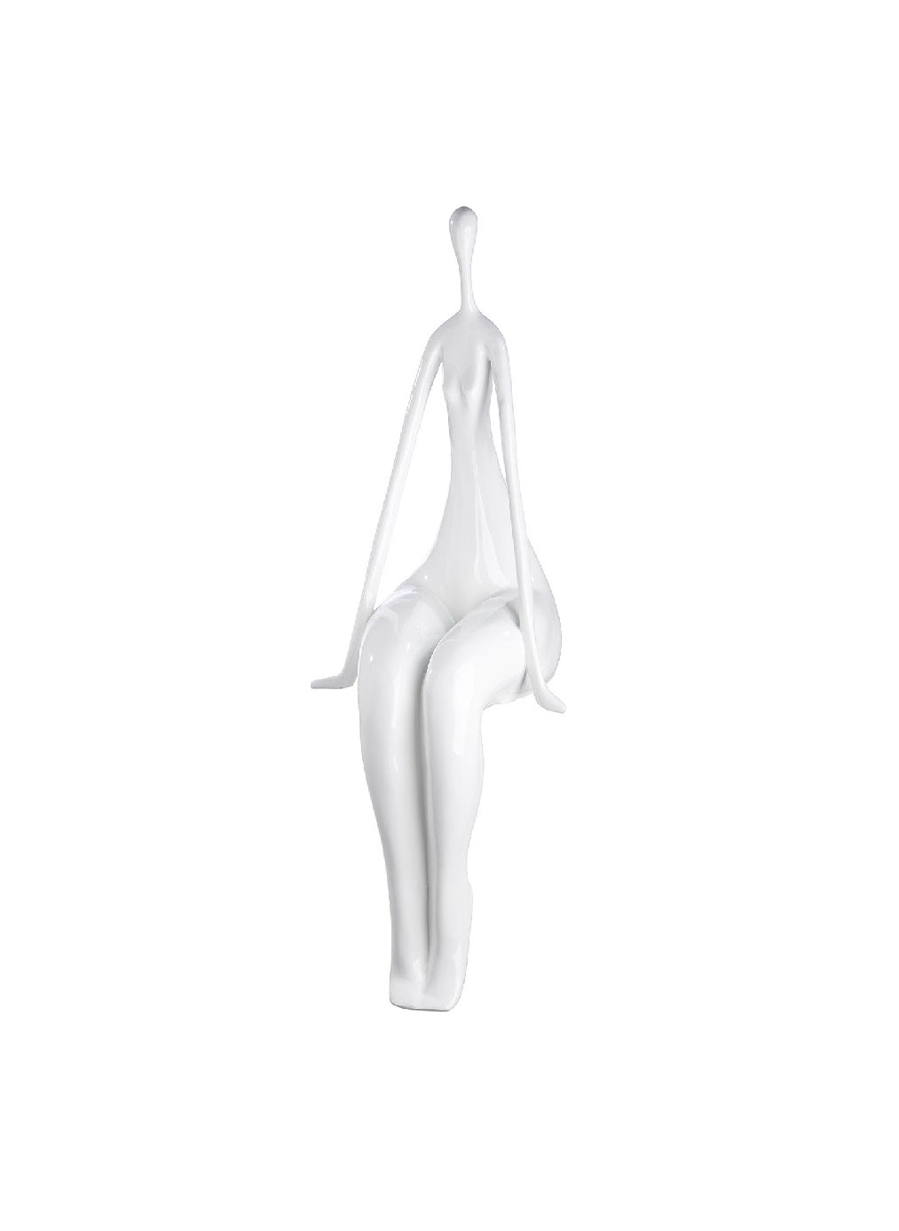 Statue of Nana woman or dancer in white resin. Height 74 centimeters