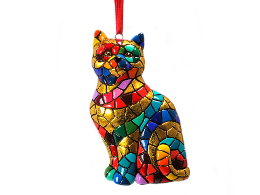 Barcino mosaic cat, height 3'5 inches (9 centimeters)