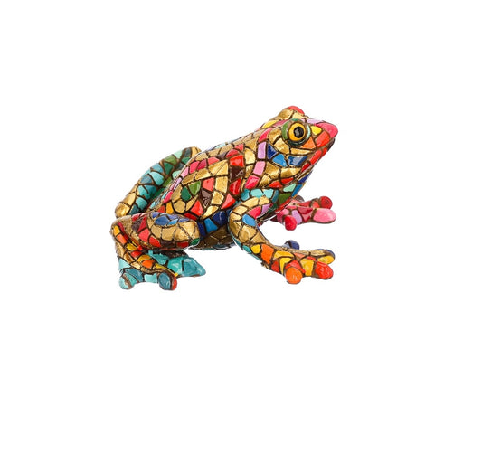 Statue grenouille en mosaïque Barcino. Longueur 12 centimètres