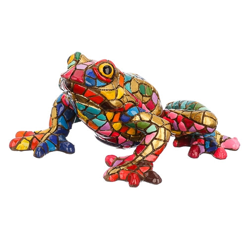 Statue grenouille en mosaïque Barcino. Longueur 8 centimètres