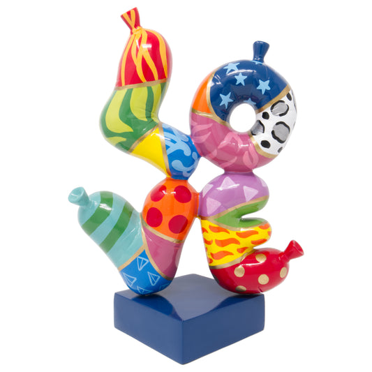 Love balloon sculpture in multicolored resin, height 14'1 inches (36 centimeters)