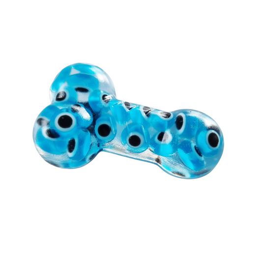 Magnet Zizi en résine avec yeux bleus, déco humour, longueur 5 cm