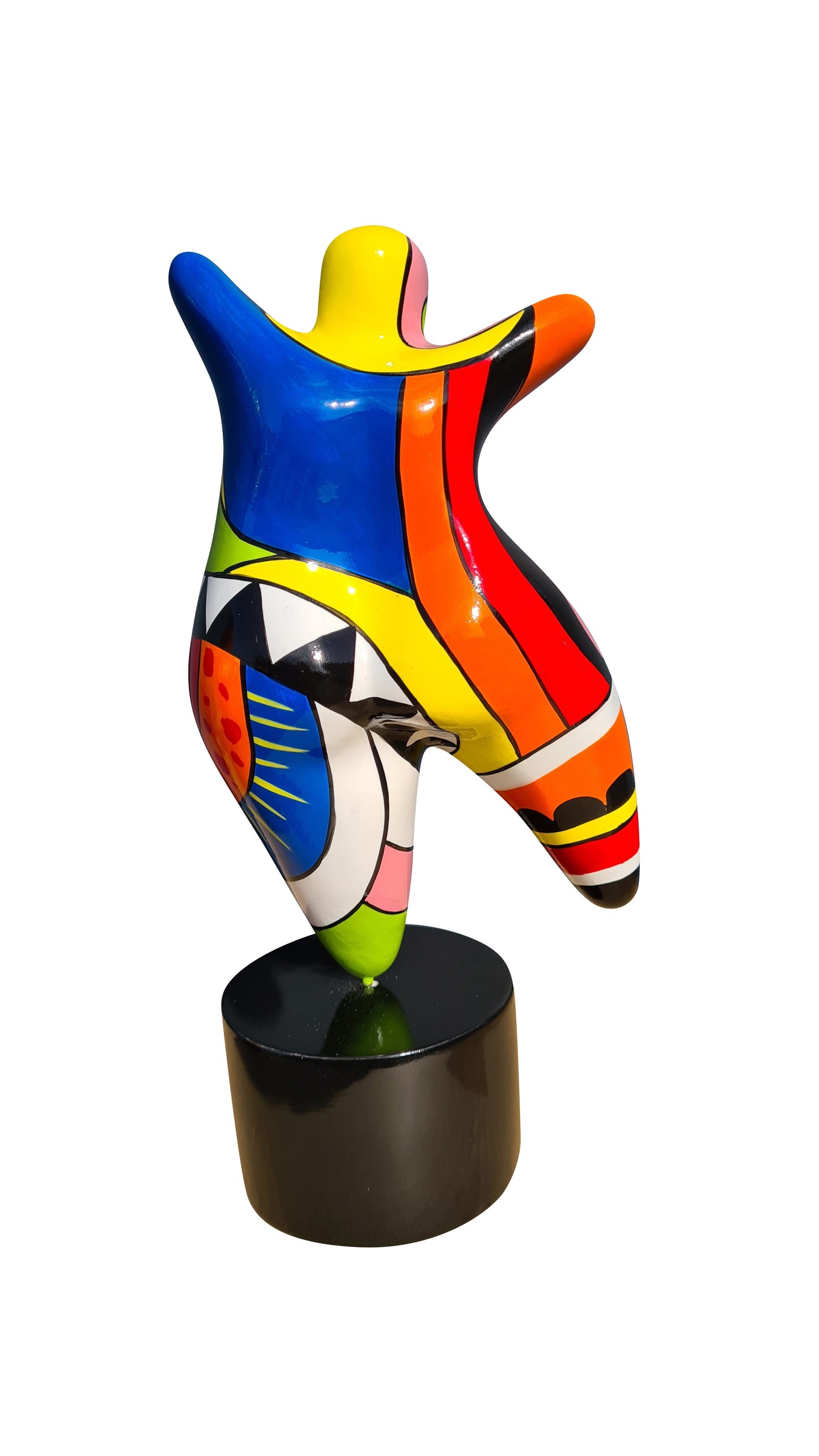 Statue of a woman style "Nana", multicolored resin. Height 60 centimeters