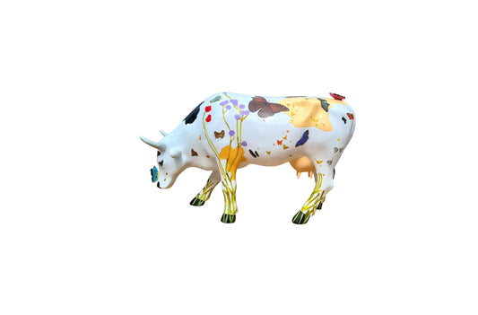 Cow Parade cow statue "Ramona", length 12 inches (30.5 centimeters)