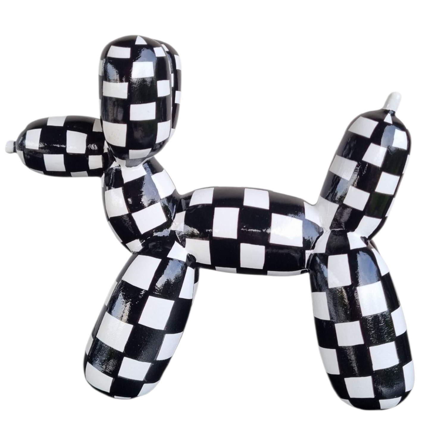 Balloon dog statue in resin, length 7 inches (18 centimeters)
