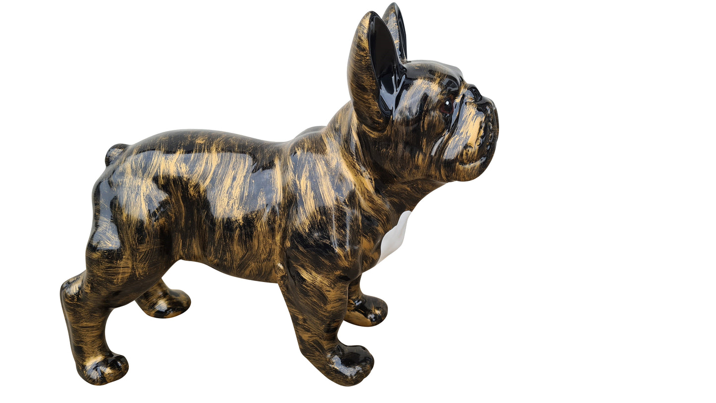 French Bulldog Statue, ceramic. Length 32 centimeters