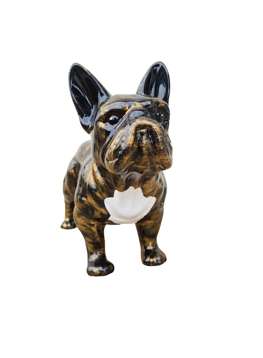 French Bulldog Statue, ceramic. Length 32 centimeters