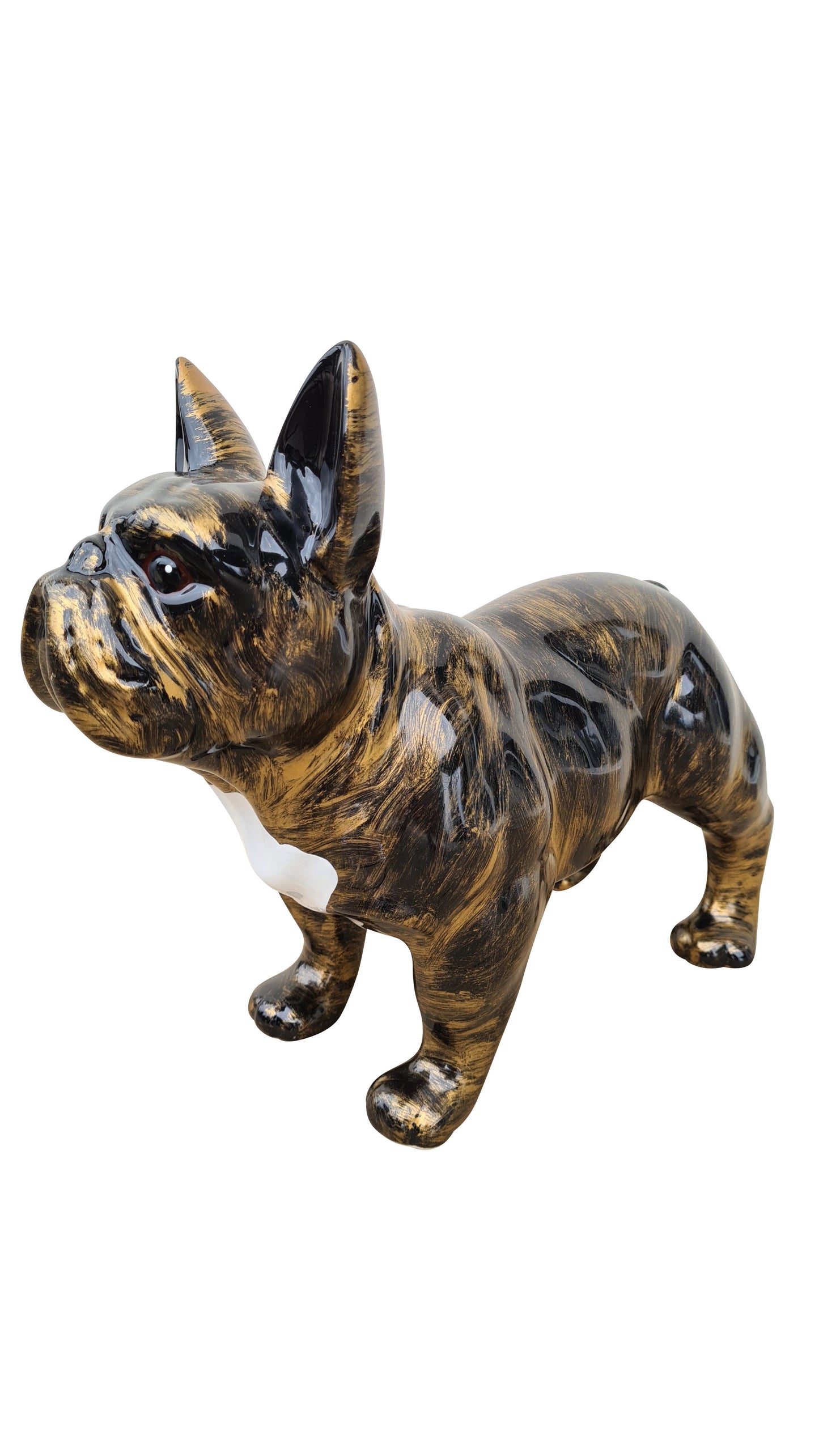 French Bulldog Statue, ceramic. Length 32 centimeters