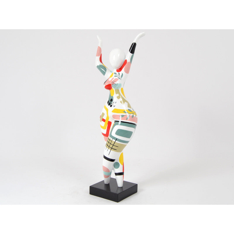 Grande statue femme style Nana Niki de Saint Phalle, en résine. Hauteur 80 centimètres