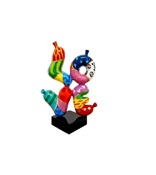 Love balloon sculpture in multicolored resin, height 14'1 inches (36 centimeters)