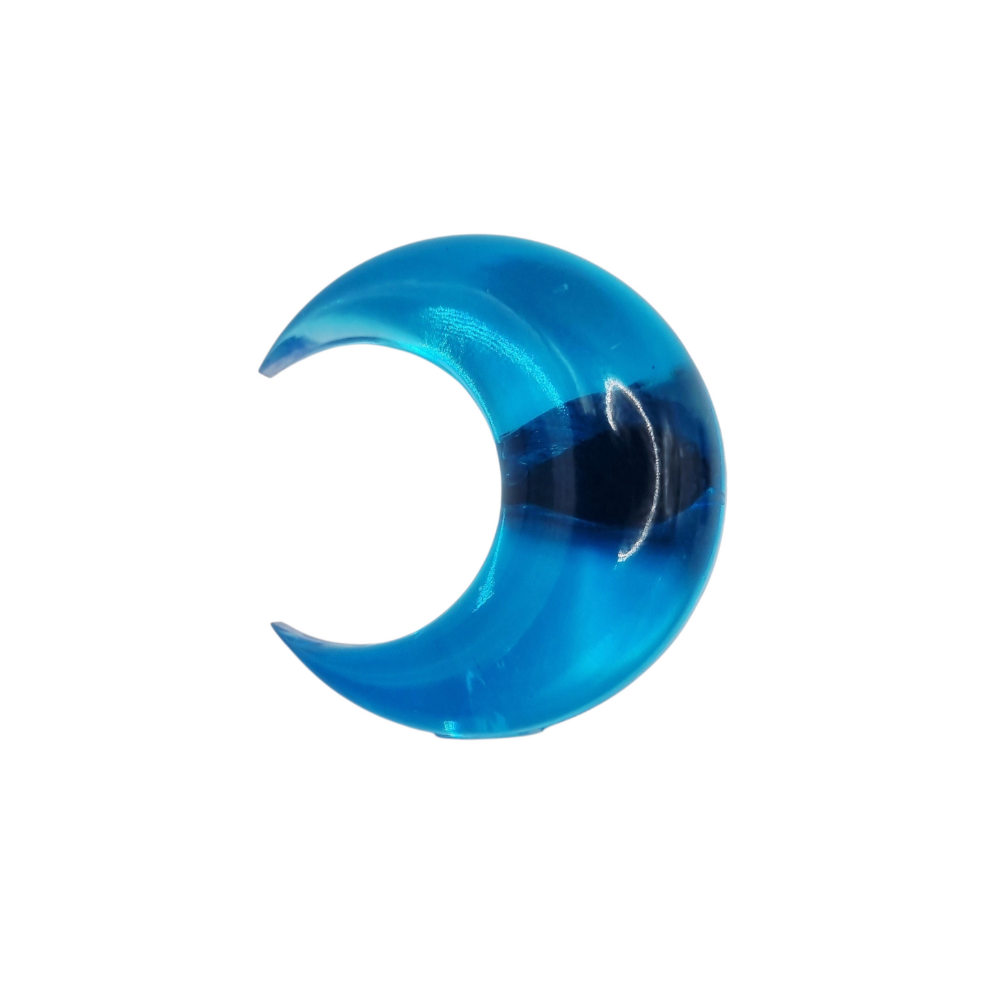 Petit magnet ou aimant frigo en forme de Lune bleue, longueur 3 cm