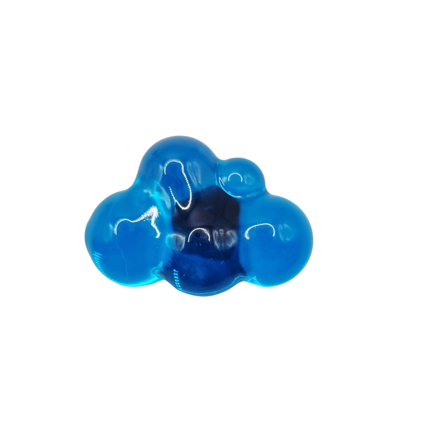 Petit magnet ou aimant frigo en forme de nuage bleu, longueur 3 cm