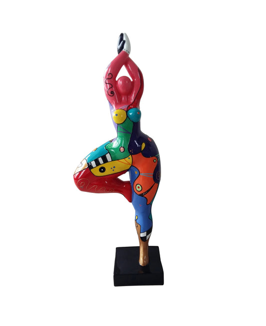 Statue Nanas Danseuses femme ronde "Nina" hauteur 52 centimètres. Résine multicolore