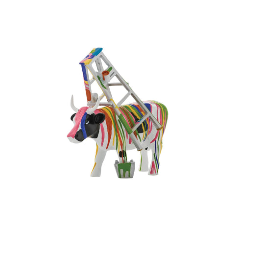 Cow Parade cow statue "Painter", length 5'9 inches (15 centimeters)