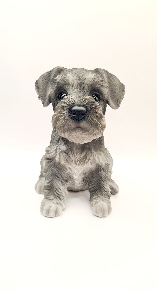 Statue chiot Scottish Terrier en résine, hauteur 16 centimètres