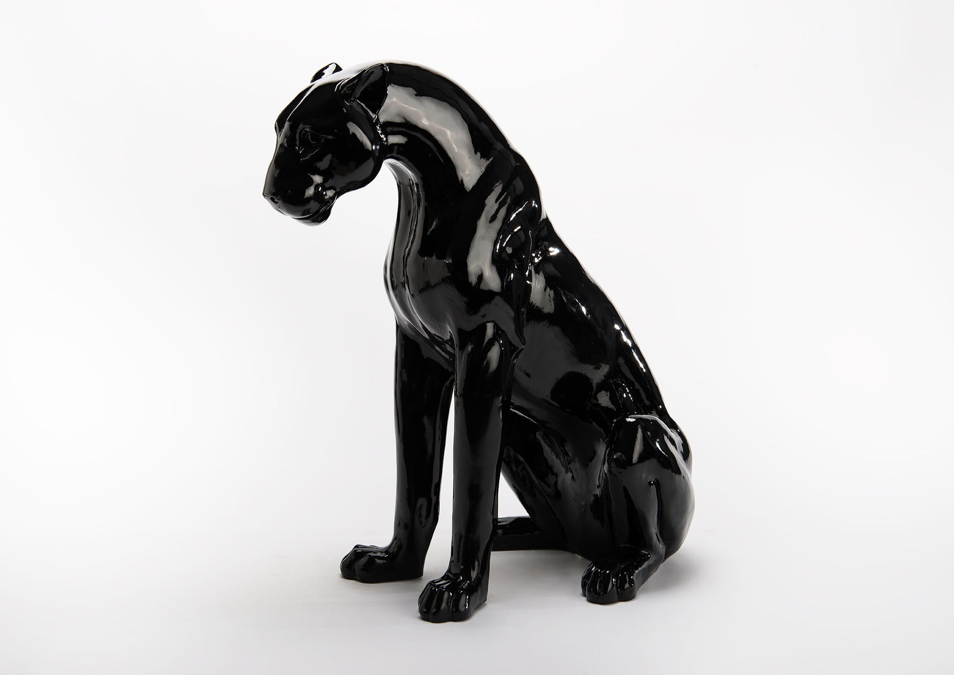 Sculpture panthère résine noire, décoration originale Laure Terrier – Laure  Terrier