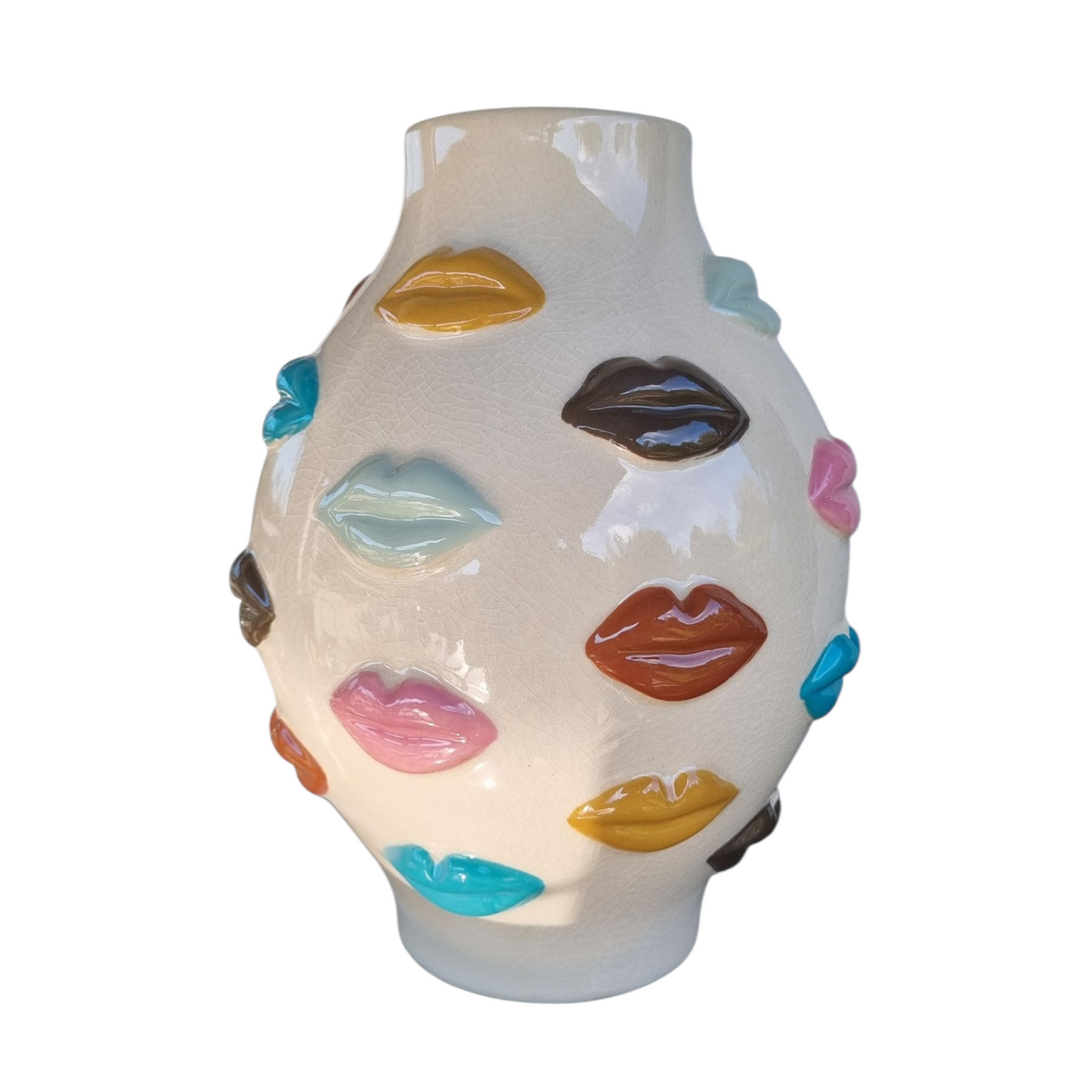 “Kiss” vase, ceramic. Height 23 centimeters