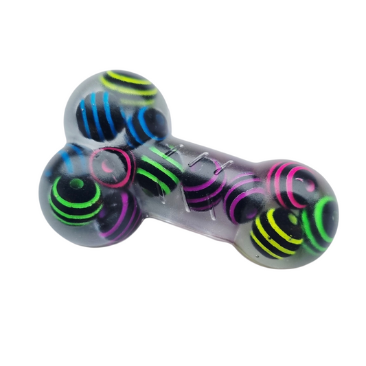 Magnet Zizi en résine avec perles noires et multicolores, déco humour, longueur 5 cm